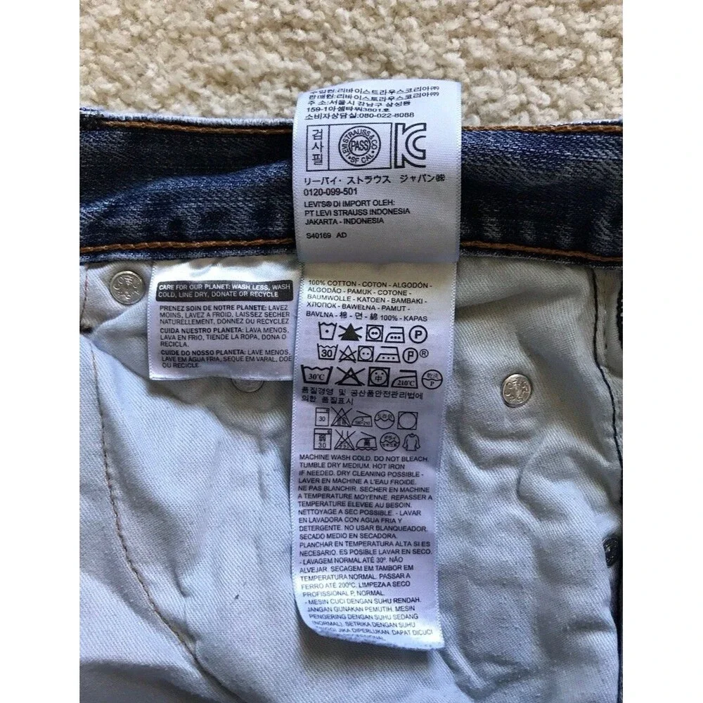 Vintage Levis 559 Jeans Mens 33x30 Blue Relaxed Fit Straight Leg Medium Denim